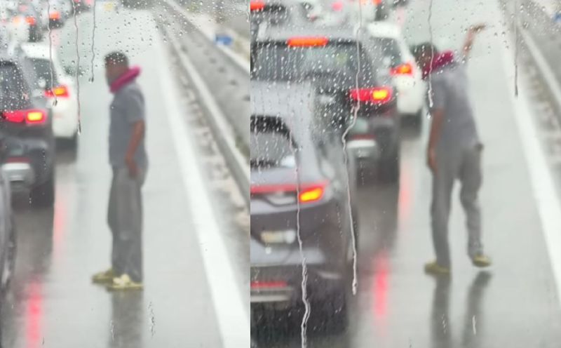 #NSTviral: Johor-Singapore bus driver braves rain to confront queue-cutting motorists [WATCH]