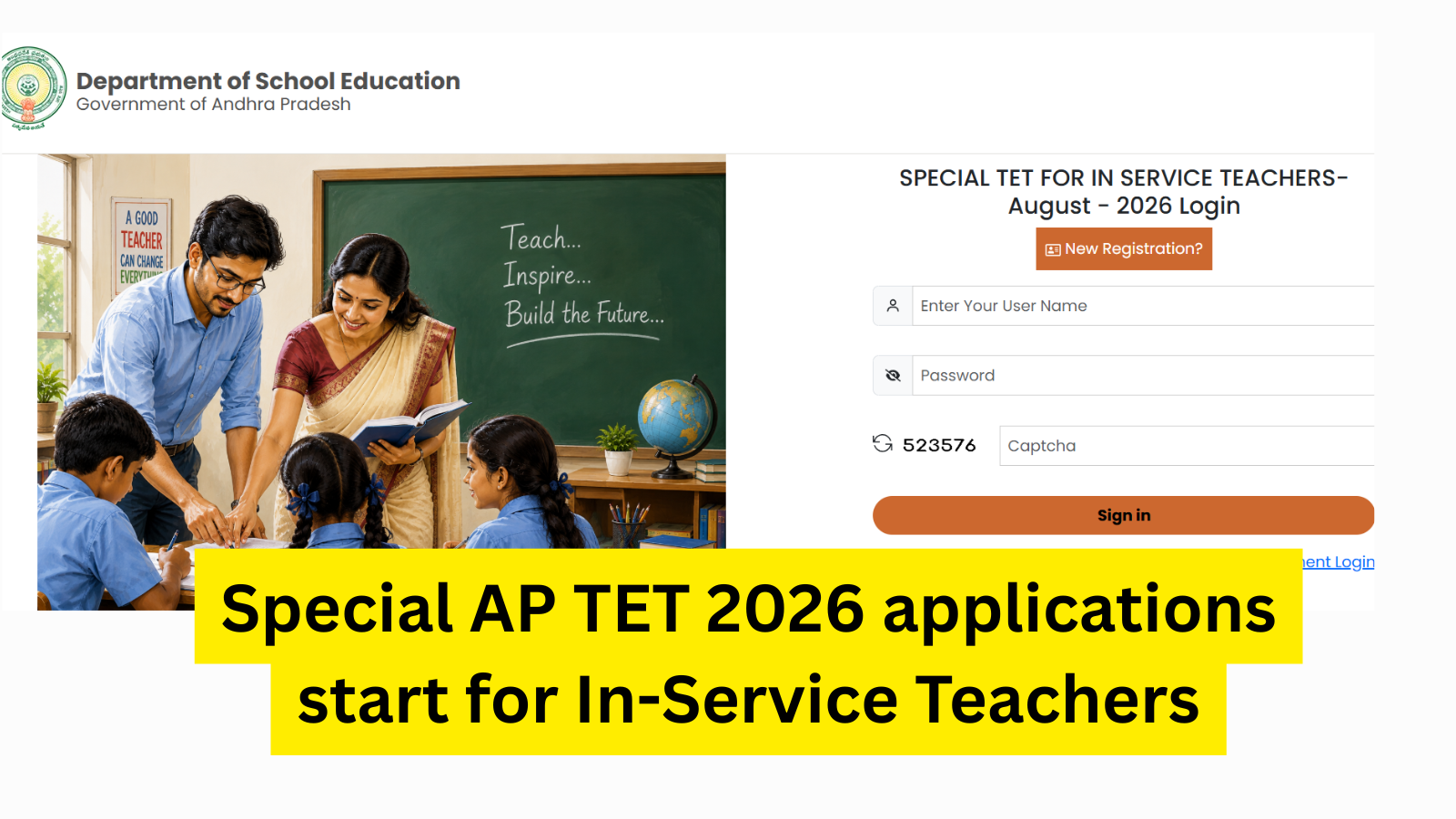 Andhra Pradesh announces special TET for in-service teachers; registrations open