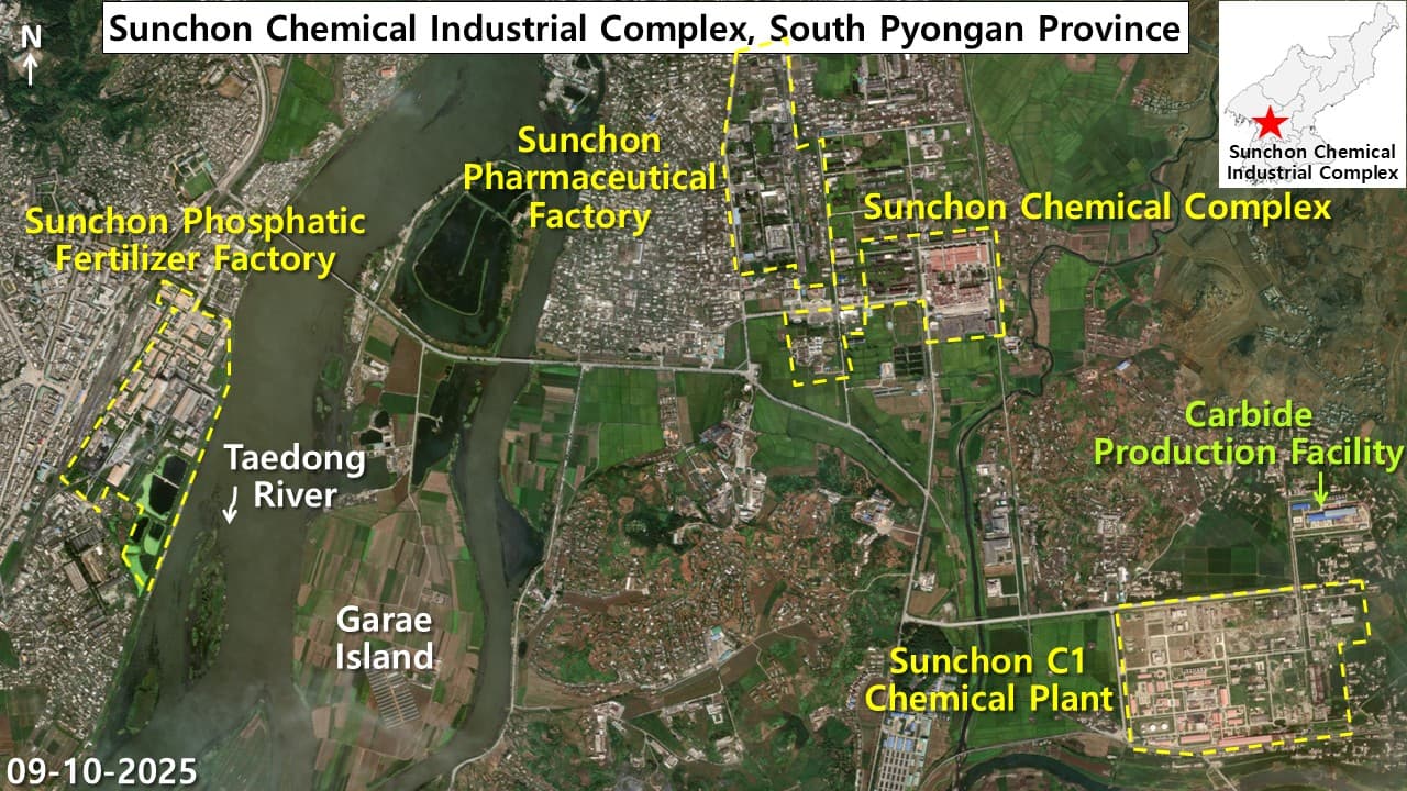 Satellite images reveal chemical weapons potential at North Korea’s Sunchon complex