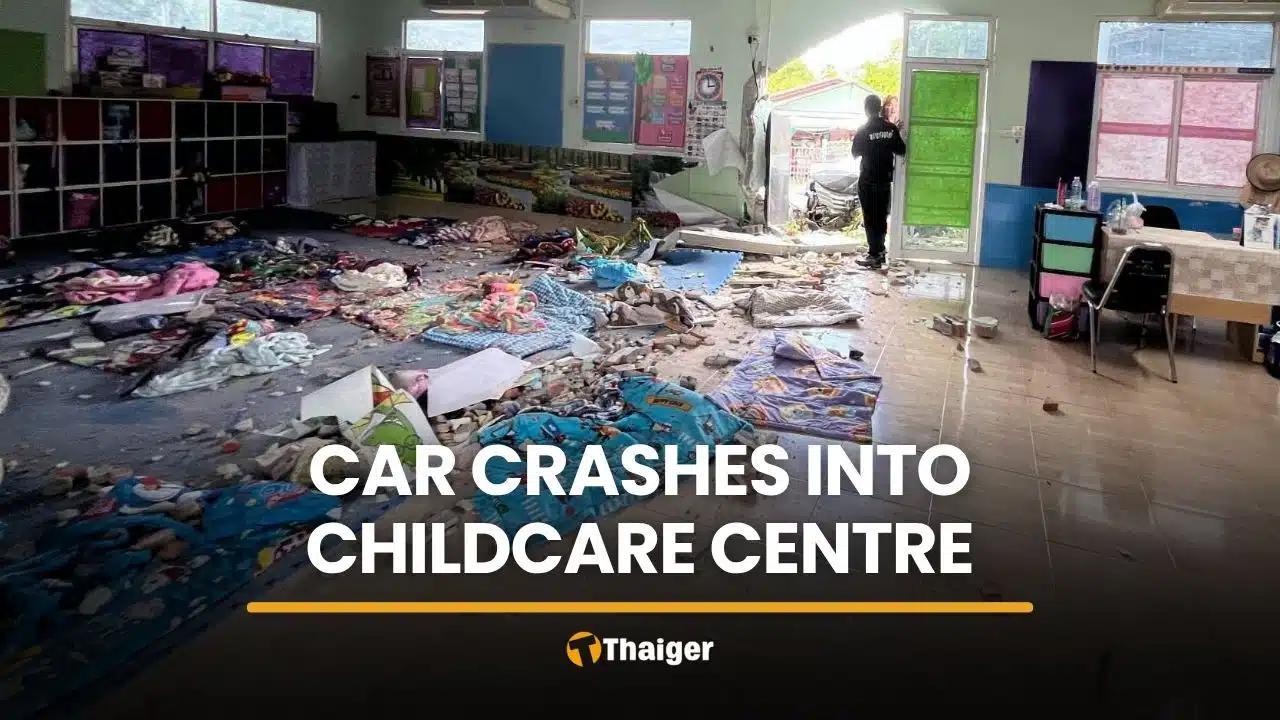 Car crashes into Kanchanaburi childcare centre, 15 children injured