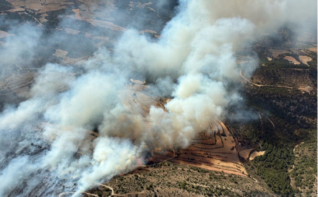 Murcia firefighters battle massive forest blaze in Moratalla, Murcia as wildfires strike three towns