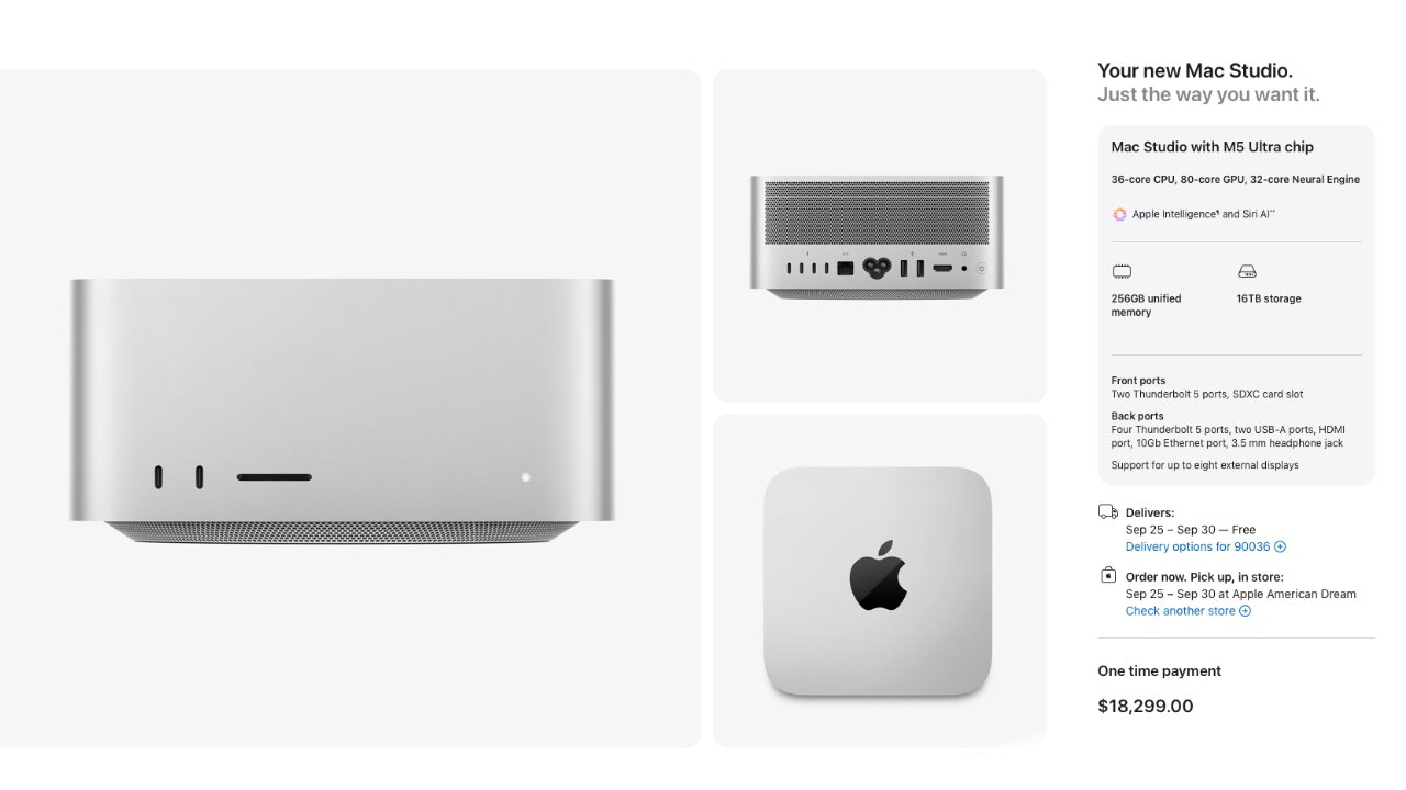 You can spend $18,299 on a Mac Studio today, or more in October