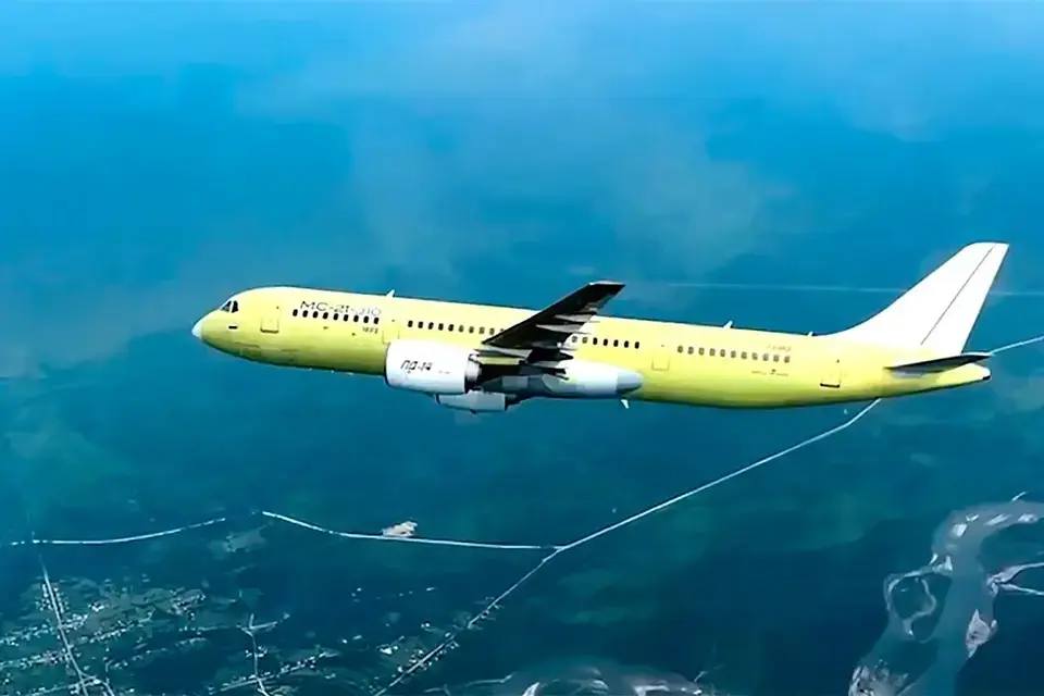 Russia’s “import-substituted” MC-21 airliner makes first flight, but serial production hinges on parts makers, expert says