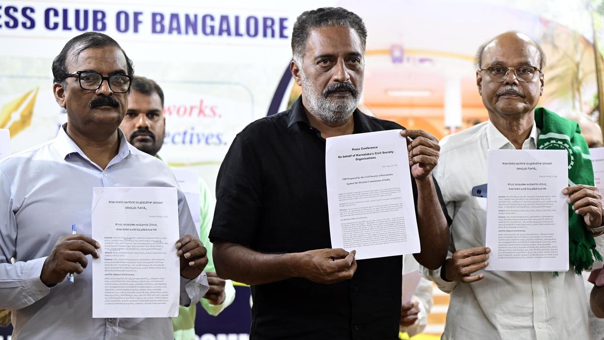 Civil society groups reject SIR draft rolls in Karnataka, announce ‘Election Commission Chalo’