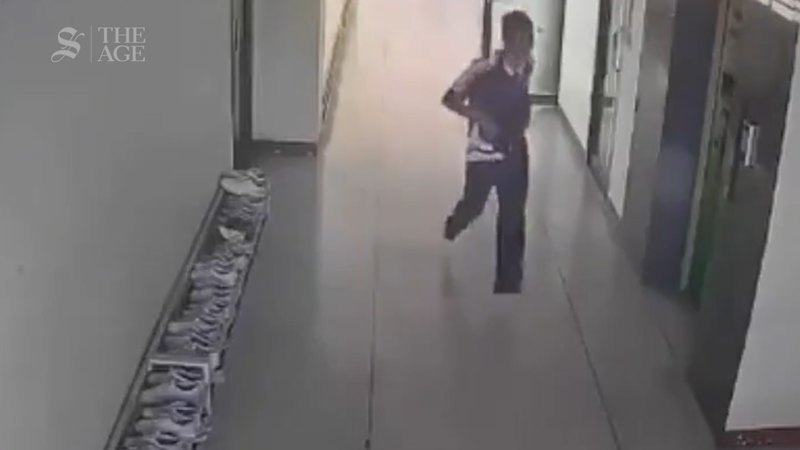 Footage shows Thai school shooter, students sheltering in place