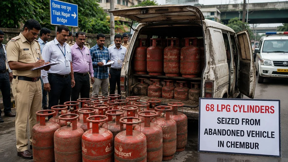 Mumbai Crime: 68 LPG Cylinders Seized From Abandoned Vehicle In Chembur; Case Registered Under Essential Commodities Act