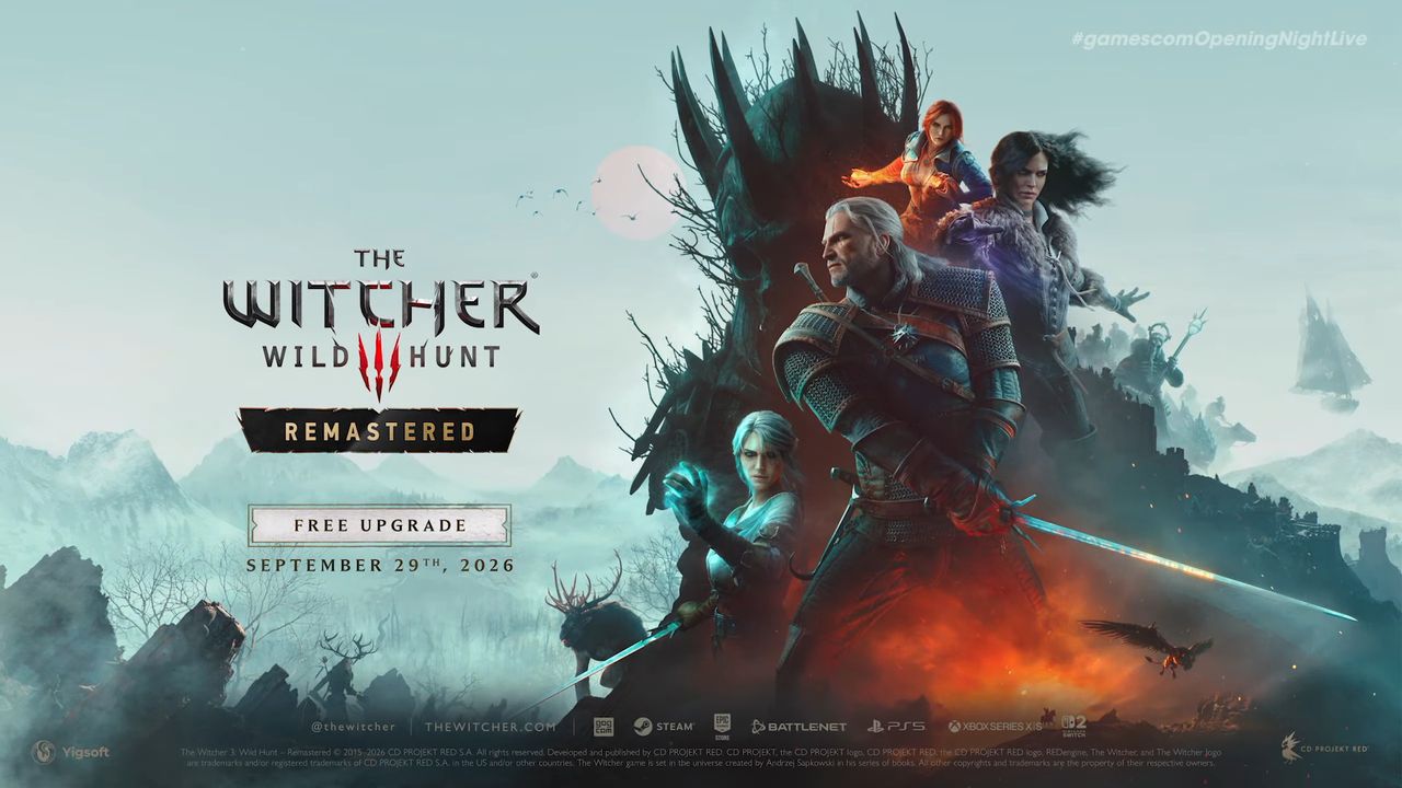 The Witcher 3: Wild Hunt Remastered is a free upgrade with revamped gameplay systems — here's everything confirmed at the ONL reveal