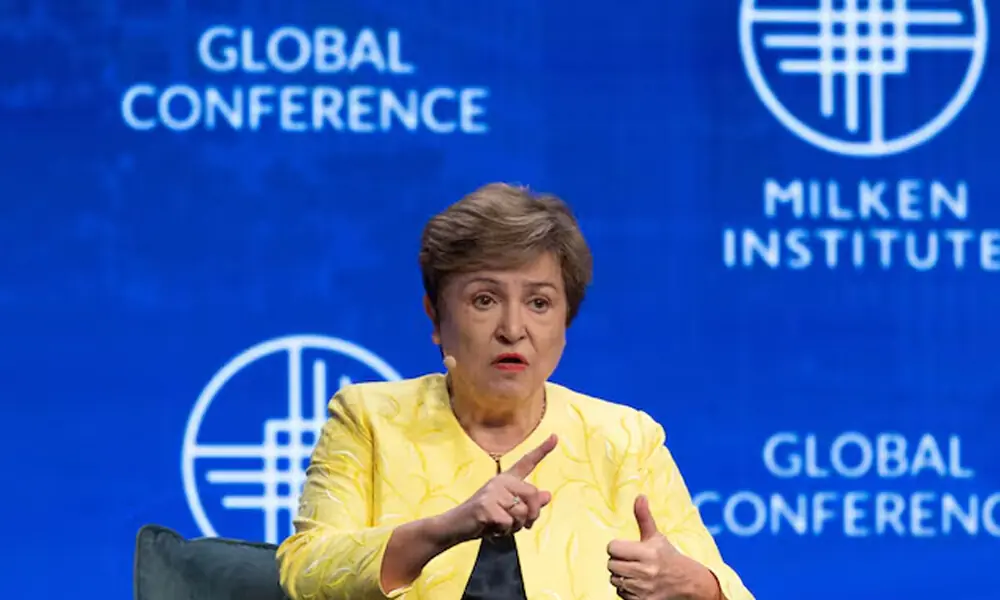 IMF's Georgieva says global economy weathering energy shock, sees fiscal concerns