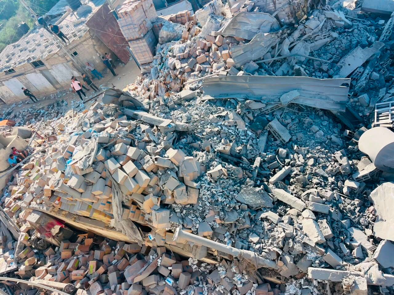 Infant food warehouse in Gaza destroyed by Israeli strike
