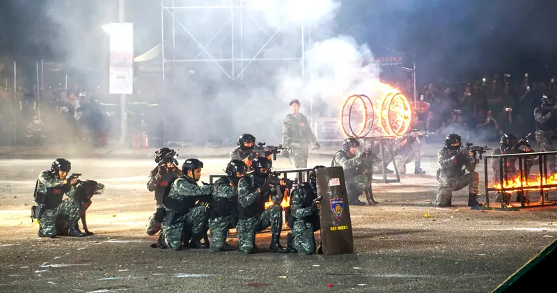 People’s Public Security forces showcase strength and combat skills