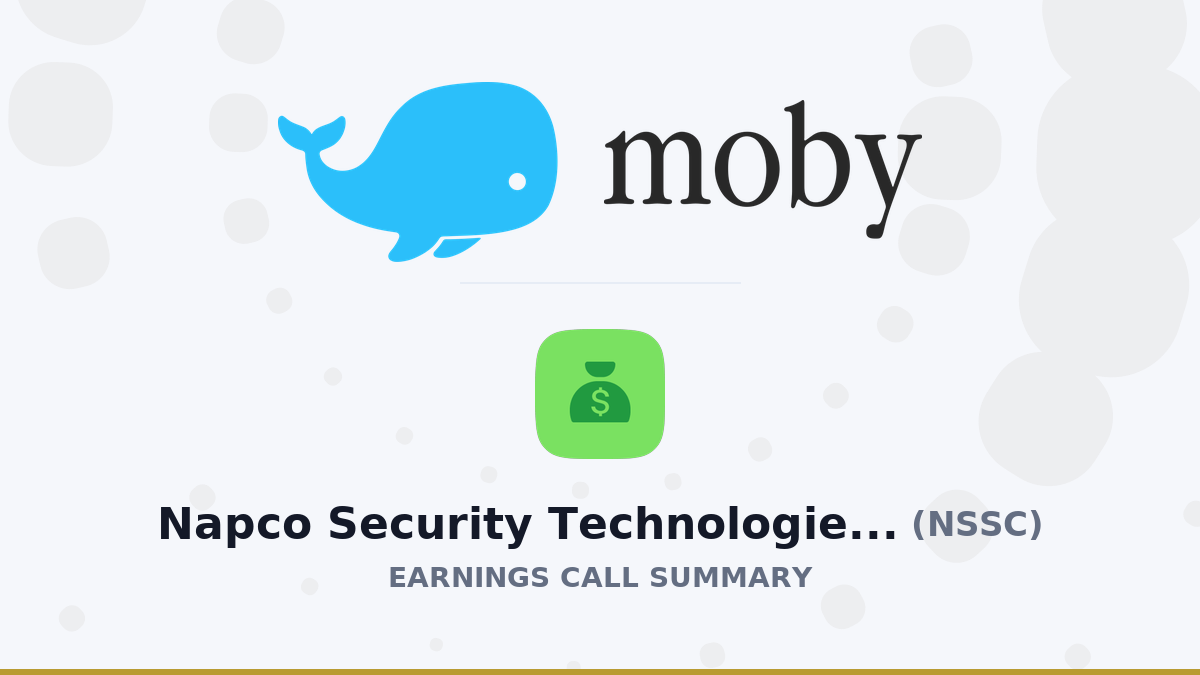Napco Security Technologies, Inc. Q4 2026 Earnings Call Summary