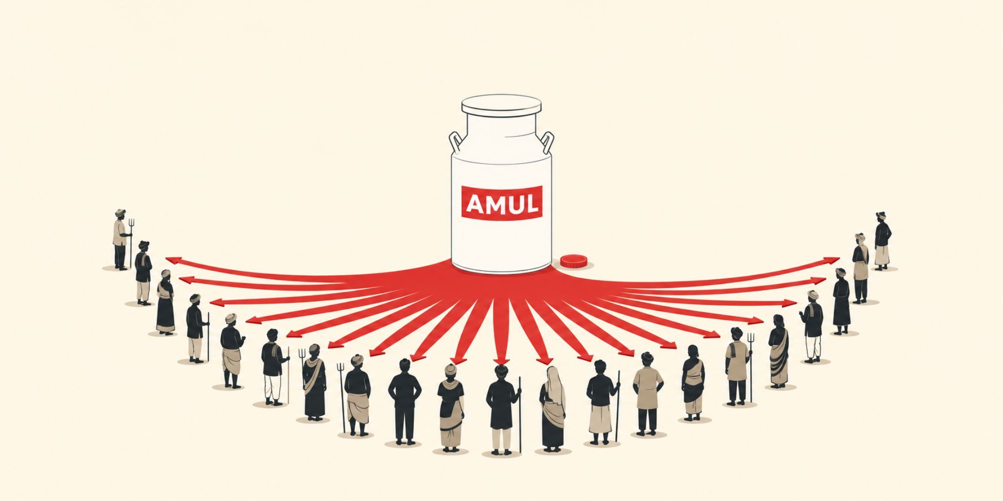 Amul barely keeps any profit. That is why it keeps winning