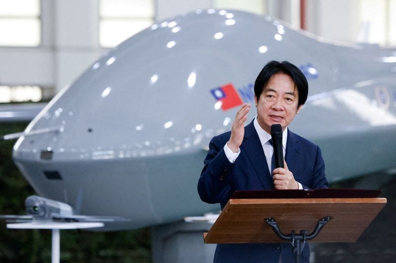 Taiwan president pushes $6.6 billion military drone bill ahead of crucial vote