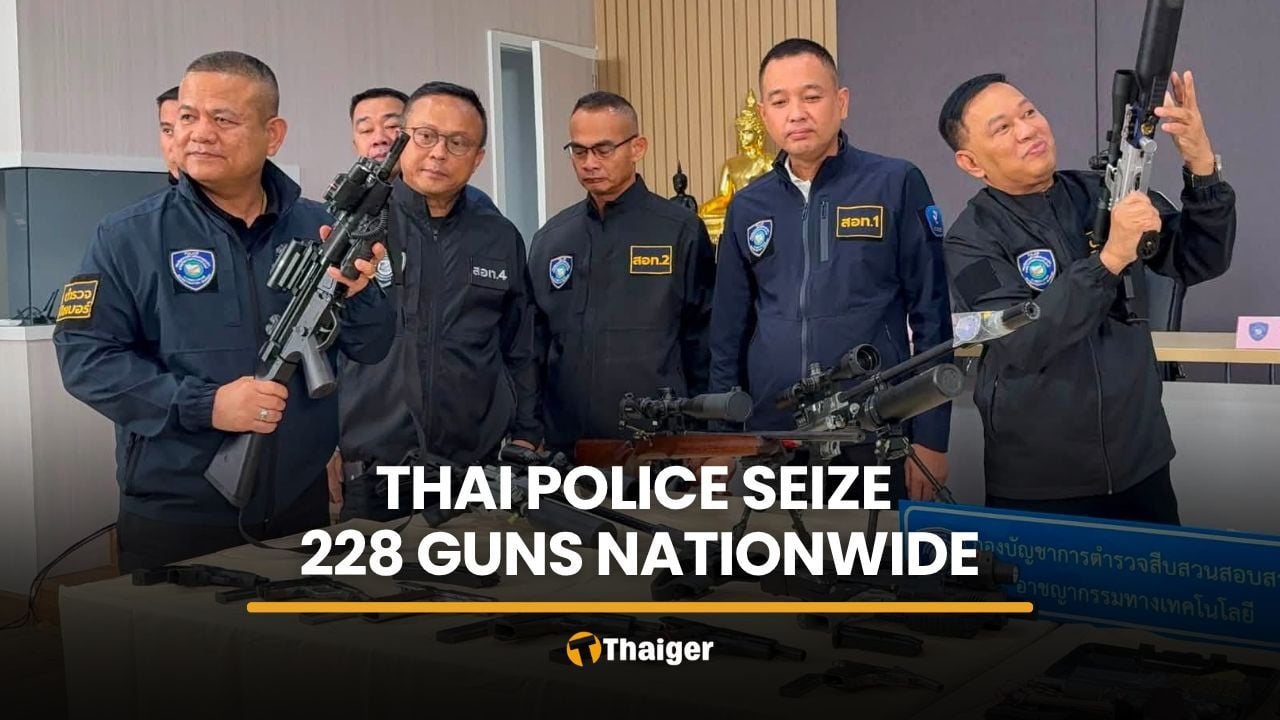 Thai police arrest 186 suspects, seize 228 guns nationwide