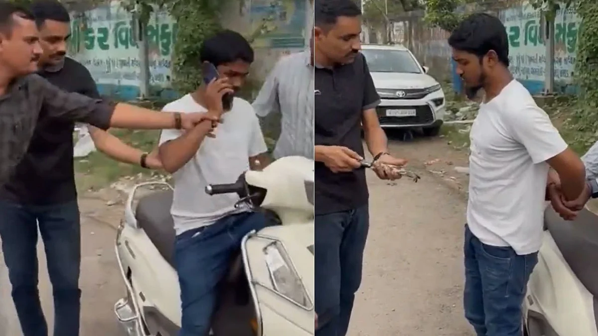 Surat: Amroli Police Detain Man Carrying Sharp Weapon, Warn Against Illegal Arms | VIDEO