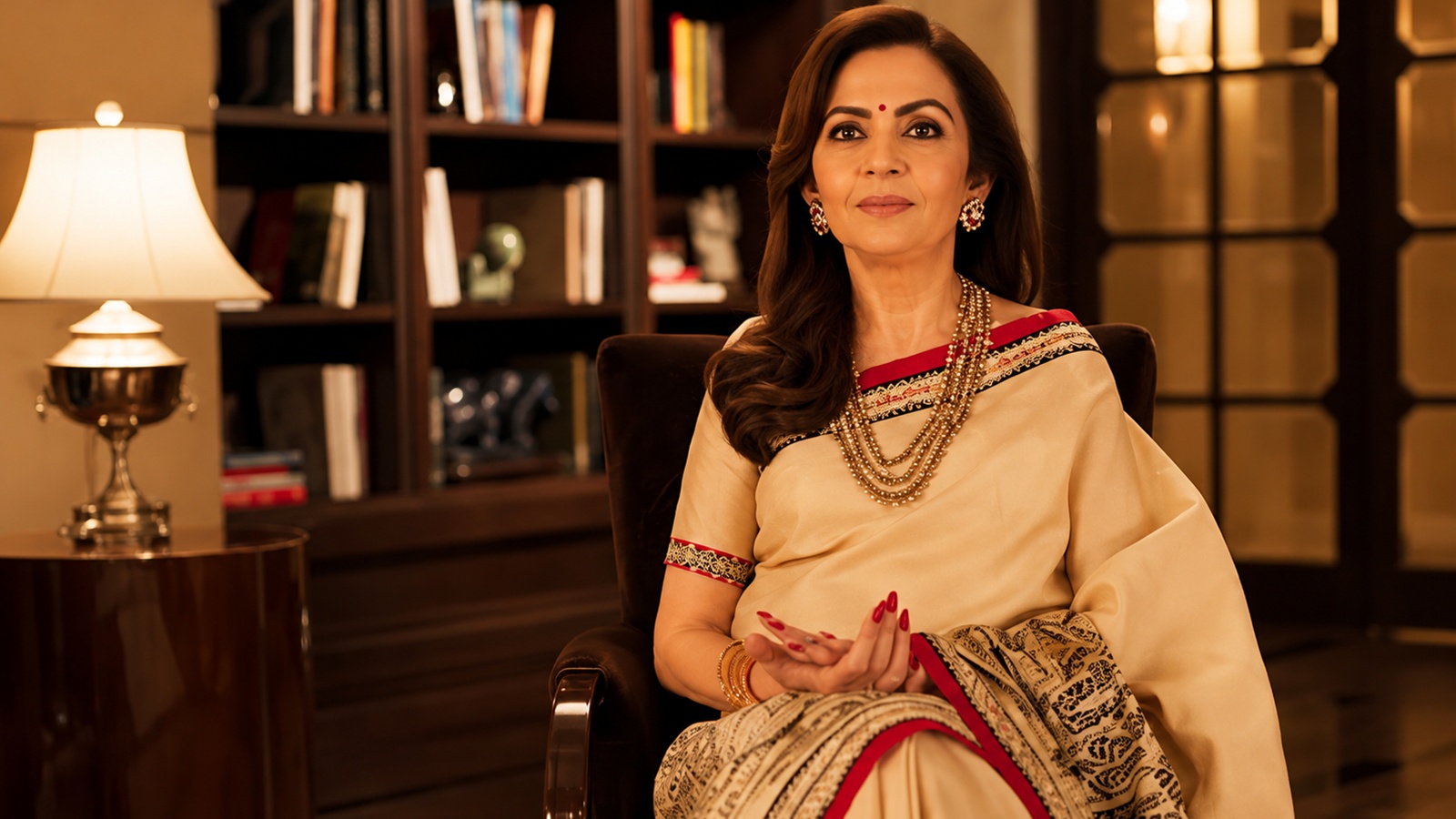 Nita Ambani’s Pattachitra sari features a ‘Tree of Life’