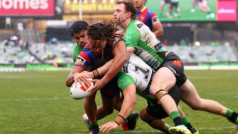 Knights shrug off loss of two more stars to sink Raiders’ finals hopes