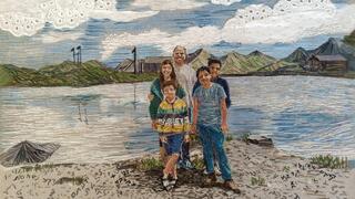 Her brother’s family was murdered on October 7. She stitched their clothes into art