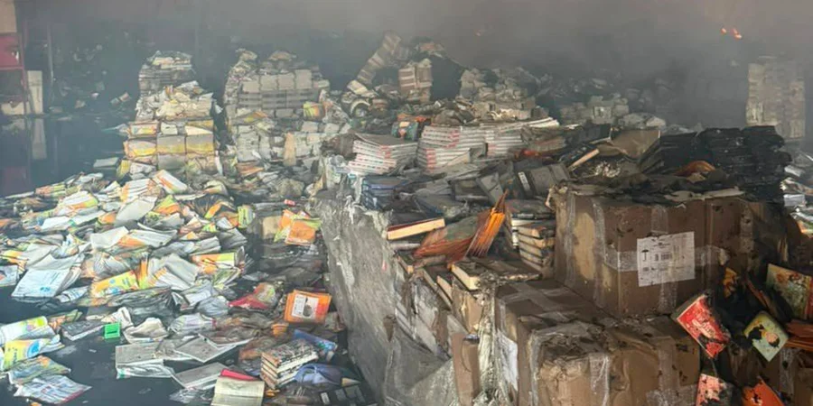 Russian strike wipes out 8 million books at Kharkiv warehouse