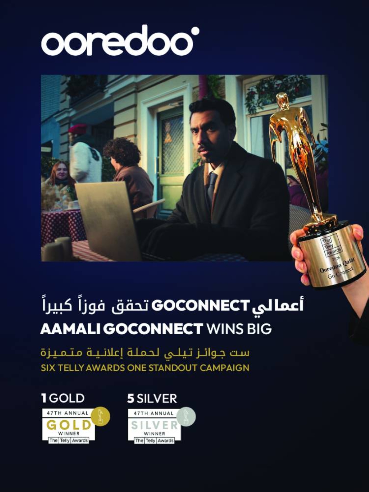 Ooredoo’s Aamali GoConnect campaign secures 6 international Telly Awards