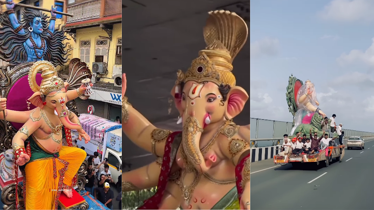 Mumbai Ganeshotsav Aagman 2026: Borivalicha Maharaja, Parelcha Vighnaharta & More Grand Idols Welcome Bappa | WATCH