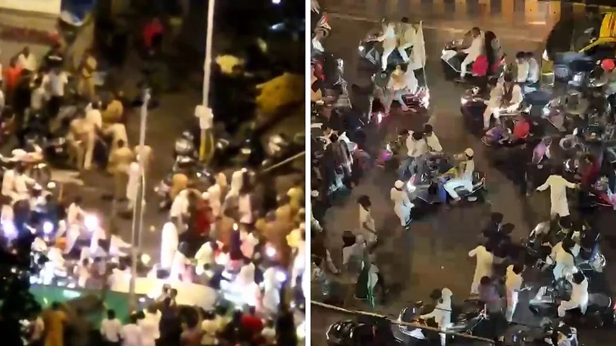 Mumbai Eid Milad Procession Violence: Stone Pelting, Clashes Reported Between 2 Groups In Parel; Banners Allegedly Torn, Slogans Raised During March - VIDEOS