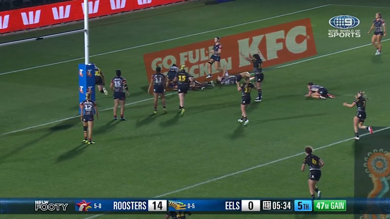 Todhunter scores her first NRLW try