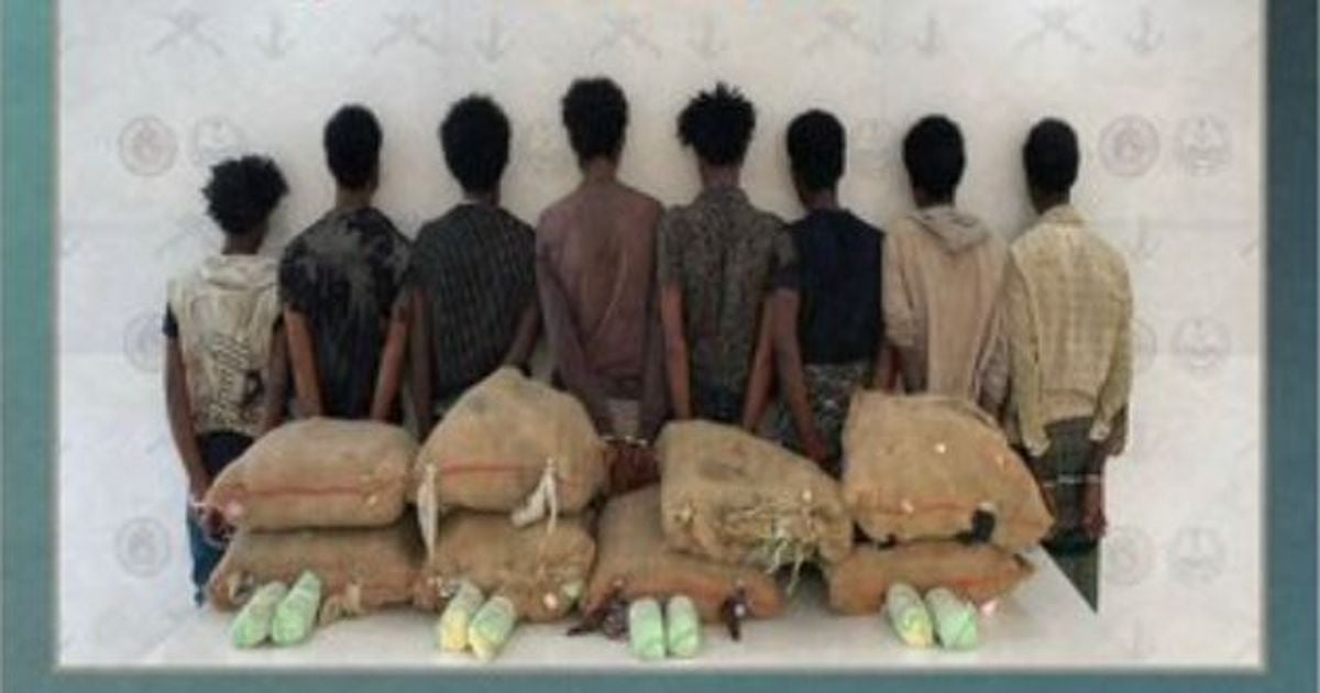 Eight Ethiopians arrested in Asir for smuggling 160 kg of khat