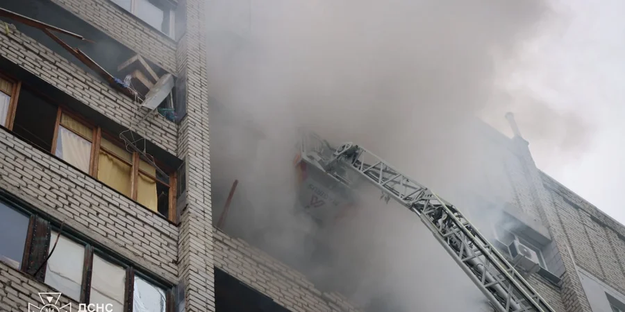 Russian strike on Kharkiv high-rise kills 2, injures 27