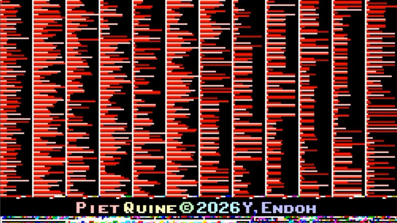 Mind-bending self-replicating GIF code prints an exact copy of itself, is both a program and its own visual output — champion coder shows off 'Piet Quine' technique