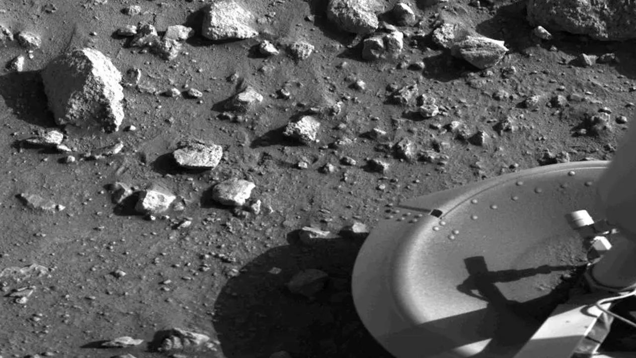 Why was the first picture of the Red Planet's surface black and white – and what camera was used to take it 50 years ago?