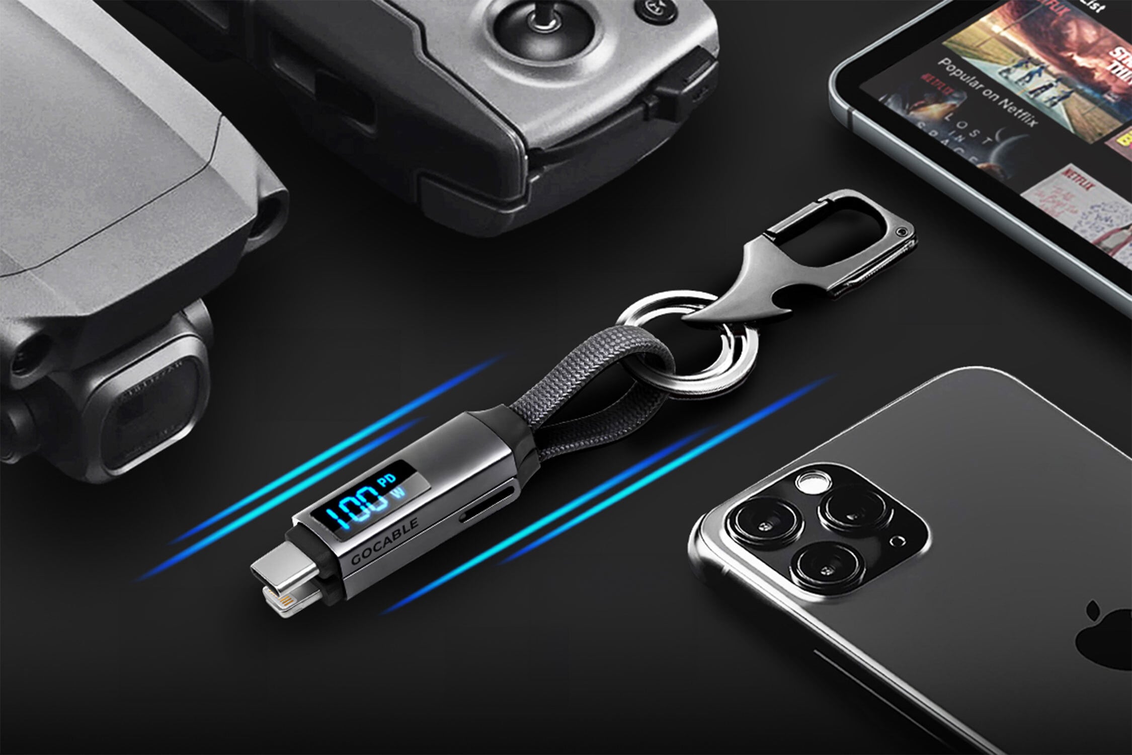 This keychain can charge your phone and open a bottle