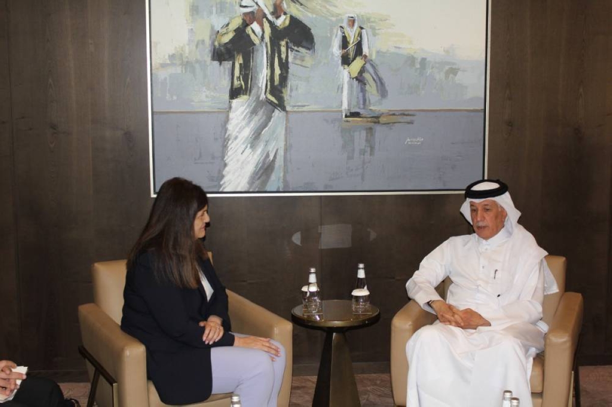 Minister of State for Foreign Affairs meets Minister of Foreign Affairs and Expatriates of Palestine