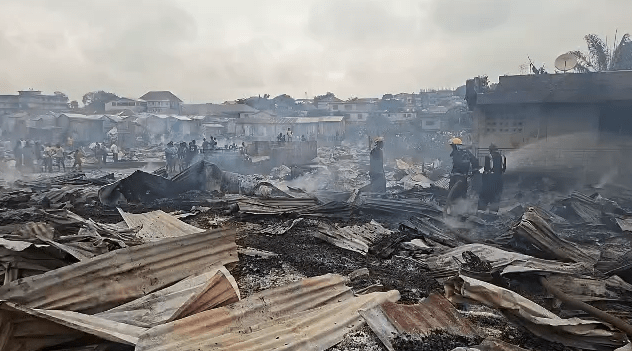 Fire destroys makeshift homes at Asawase Pelele, leaving hundreds homeless