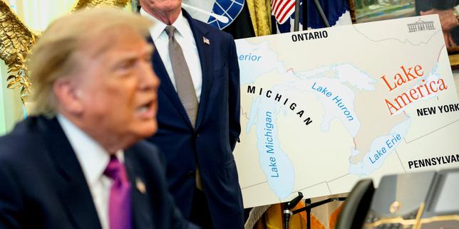 Donald Trump, en plein bras de fer avec le Canada, signe un décret changeant le nom du lac Ontario en « lac d’Amérique »