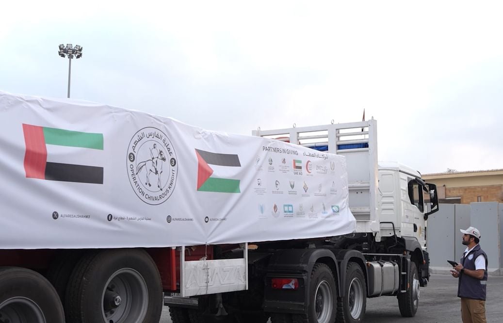 UAE convoys deliver 663 tonnes of food and shelter supplies to Gaza in latest mission