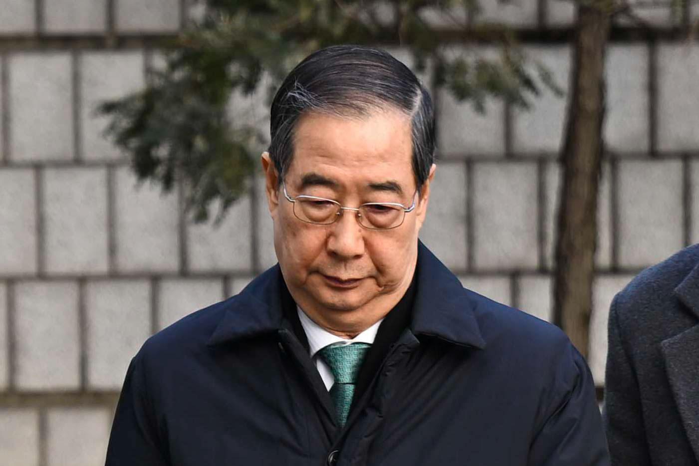 Special counsel seeks 5-year sentence for ex-PM Han over dereliction of duty