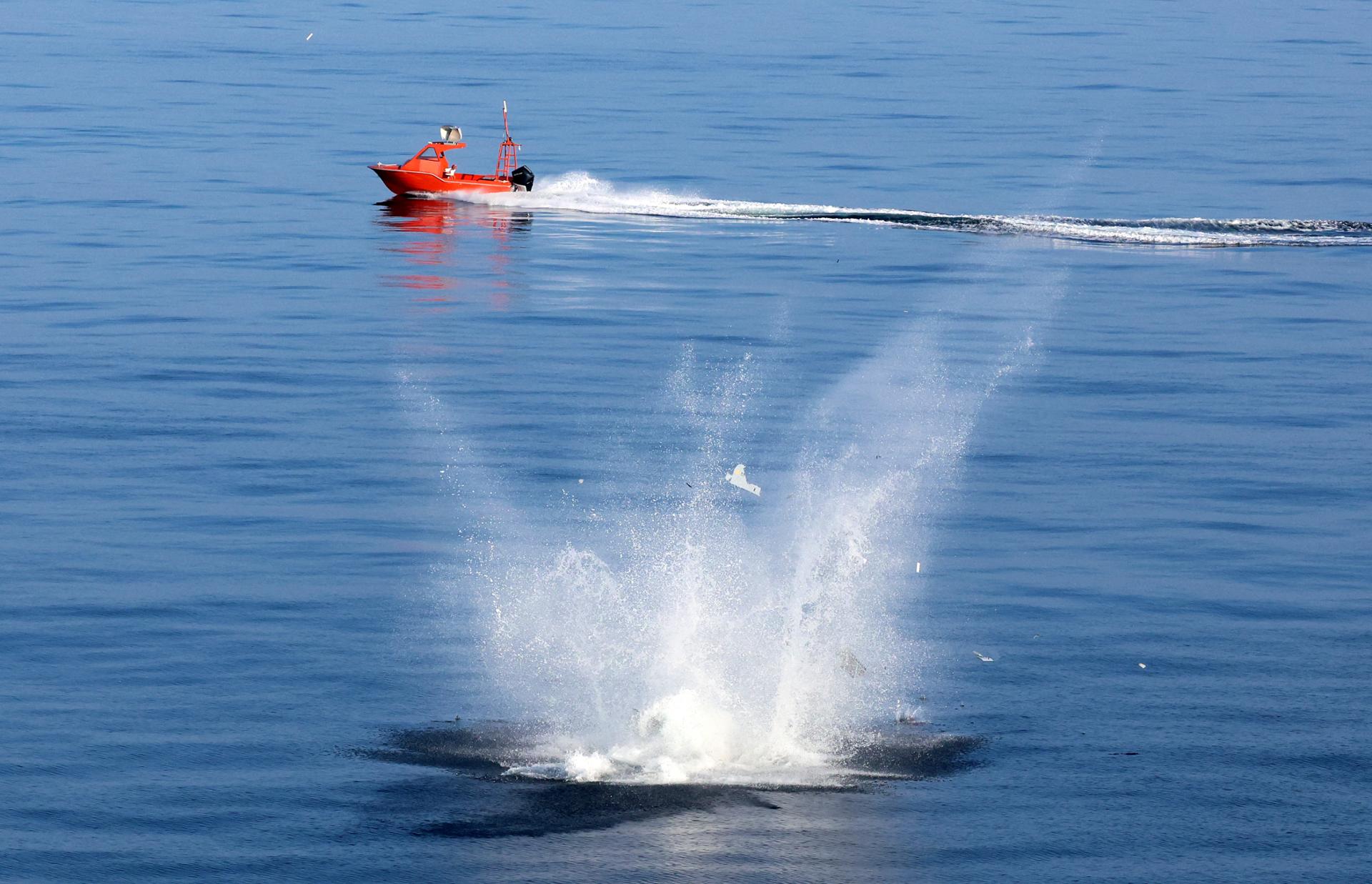 Suicide drone falls into sea after launch due to minor defect: officials