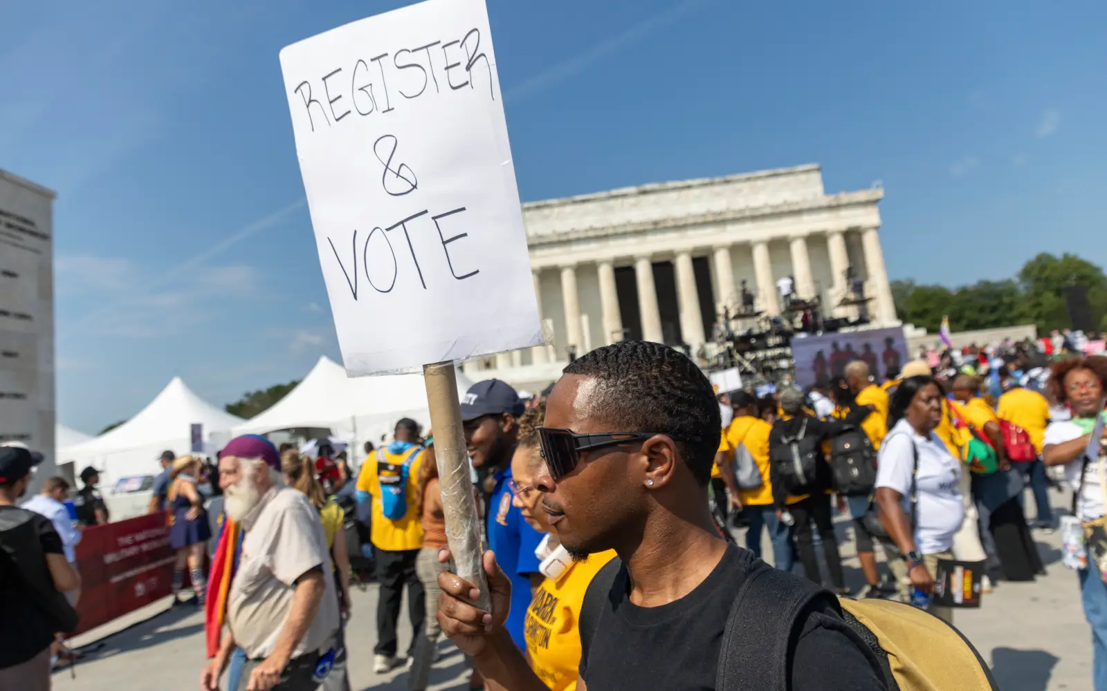 US civil rights march targets Trump voting changes
