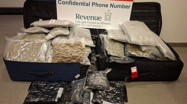More than €950,000 of crystal meth and cannabis seized at Dublin Airport