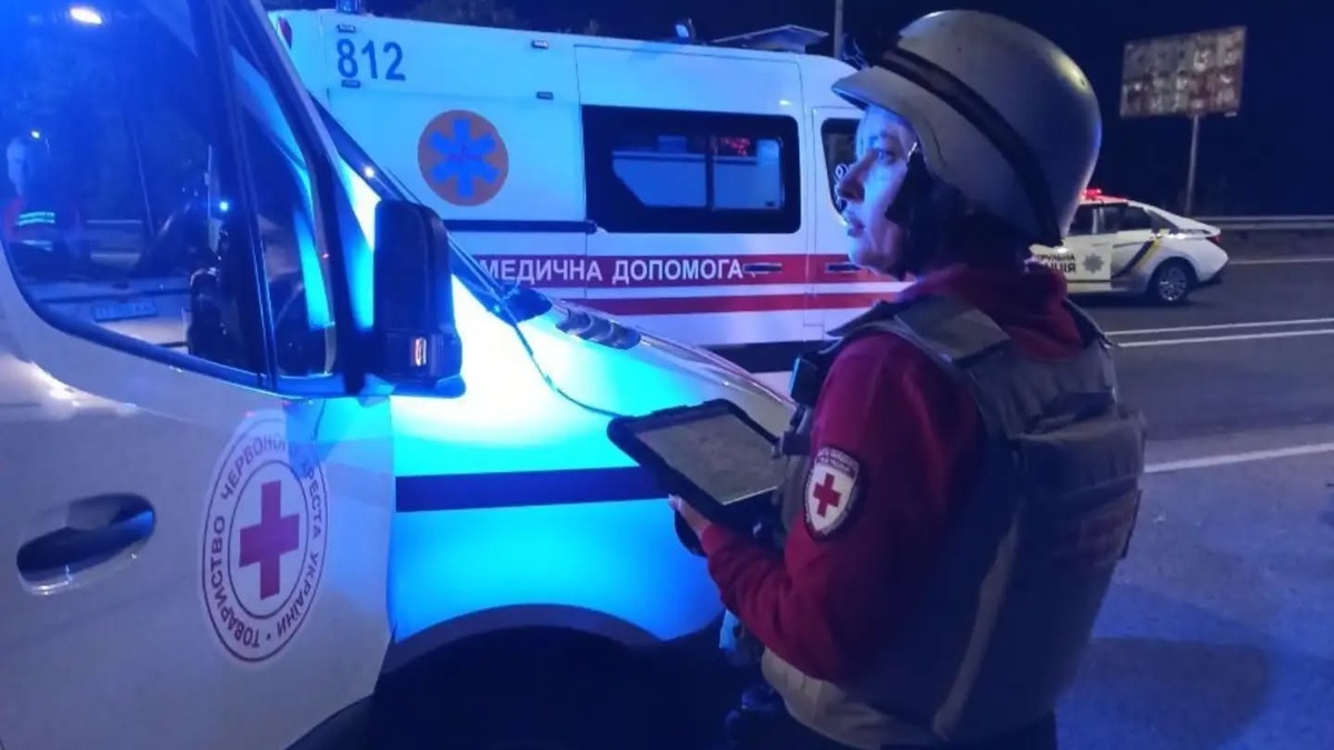 Ukrainian Red Cross Society responds to drone strike, warehouse explosion in Kyiv region