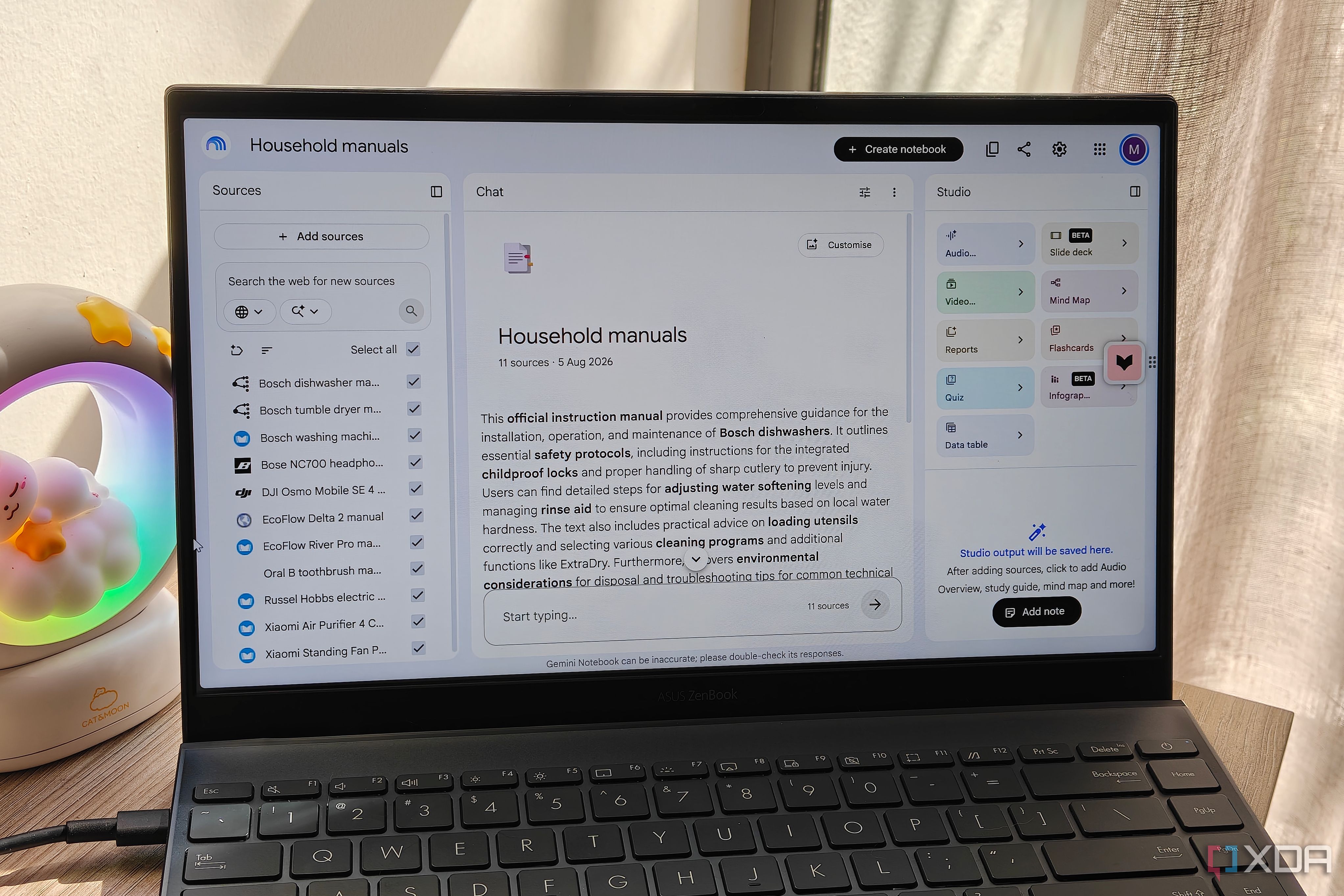 I fed NotebookLM every manual for every device I own, and my house got a support desk