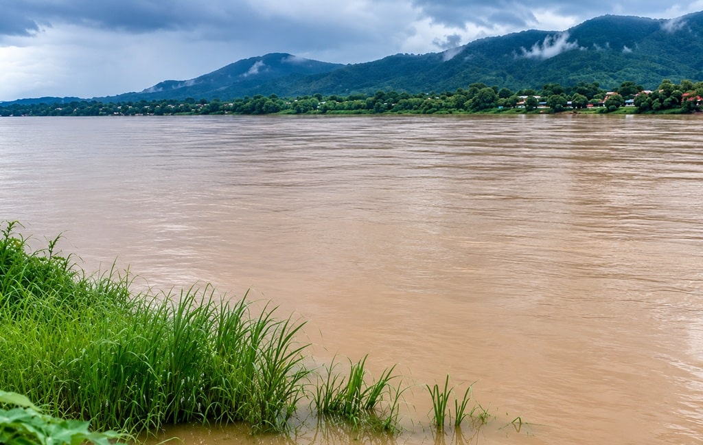 Chiang Rai Residents on High Alert As Mekong River Rises Rapidly