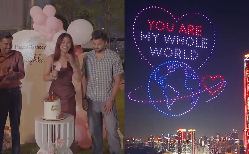 #NSTViral: Boyfriend pulls off dazzling drone show for girlfriend's birthday [WATCH]