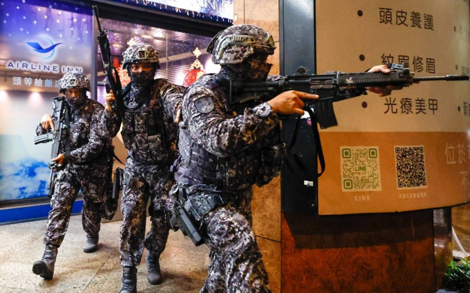 Taiwan simulates Chinese assault and internet disruption in annual drills