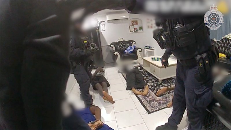 Police break down door during arrest