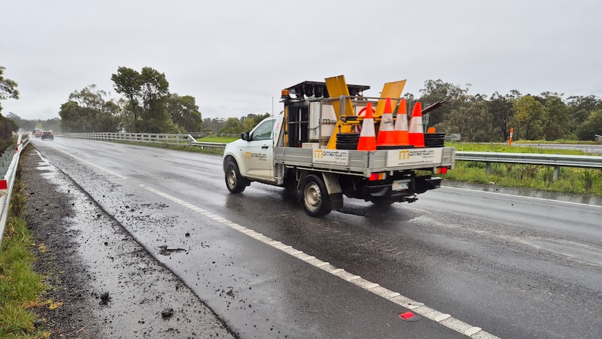 Up to 30 vehicles suffer tyre damage due to freeway pothole 'carnage'