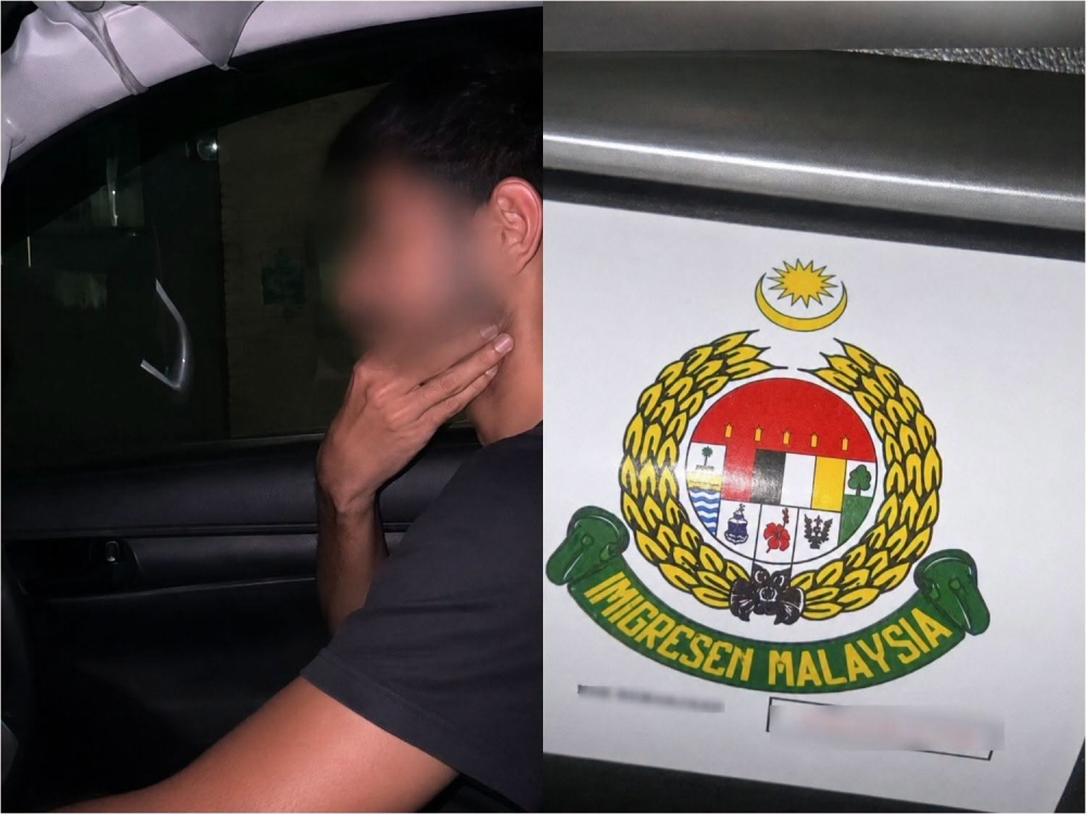 Immigration Dept arrests Pakistani man over alleged use of official logo, warning lights on vehicle