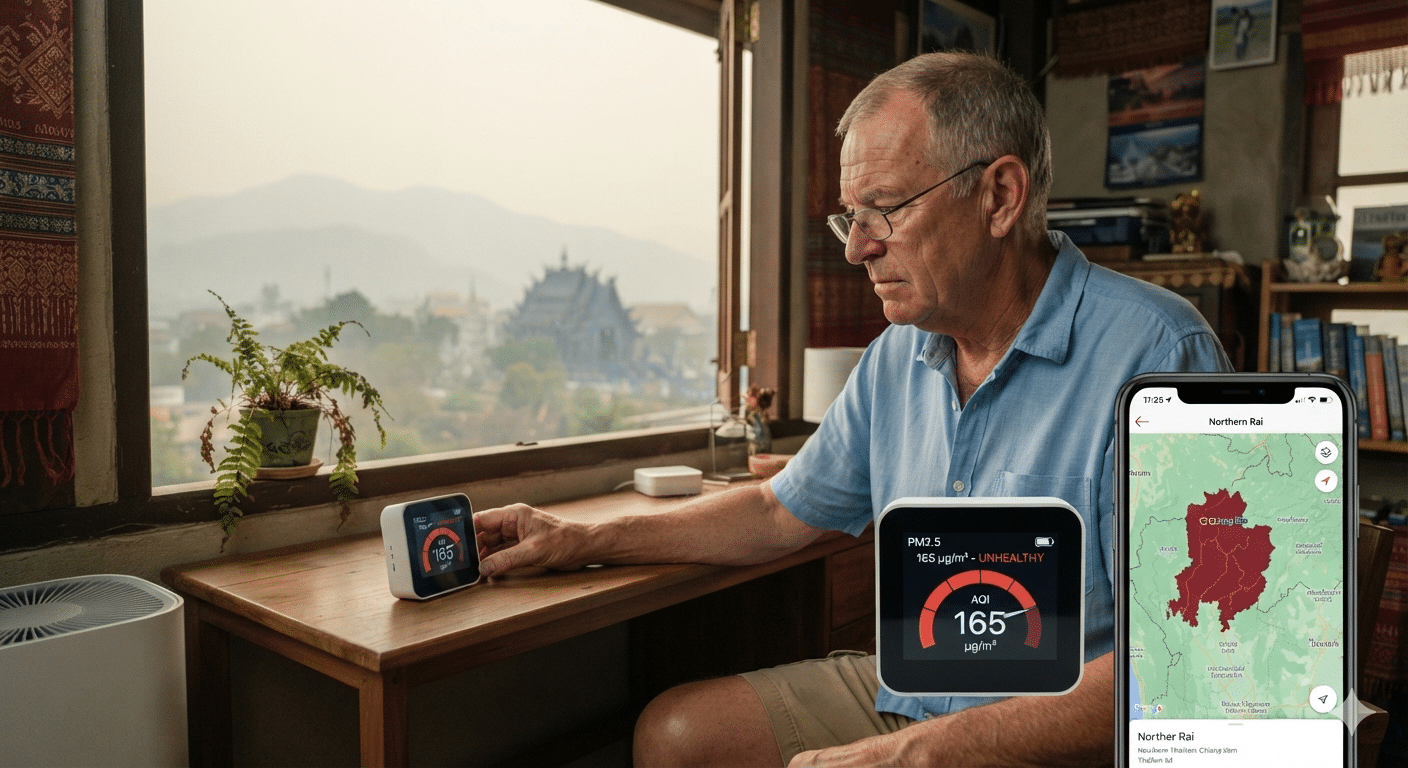 Monitoring PM2.5 in Chiang Rai: Local Sensors vs. Official AQI