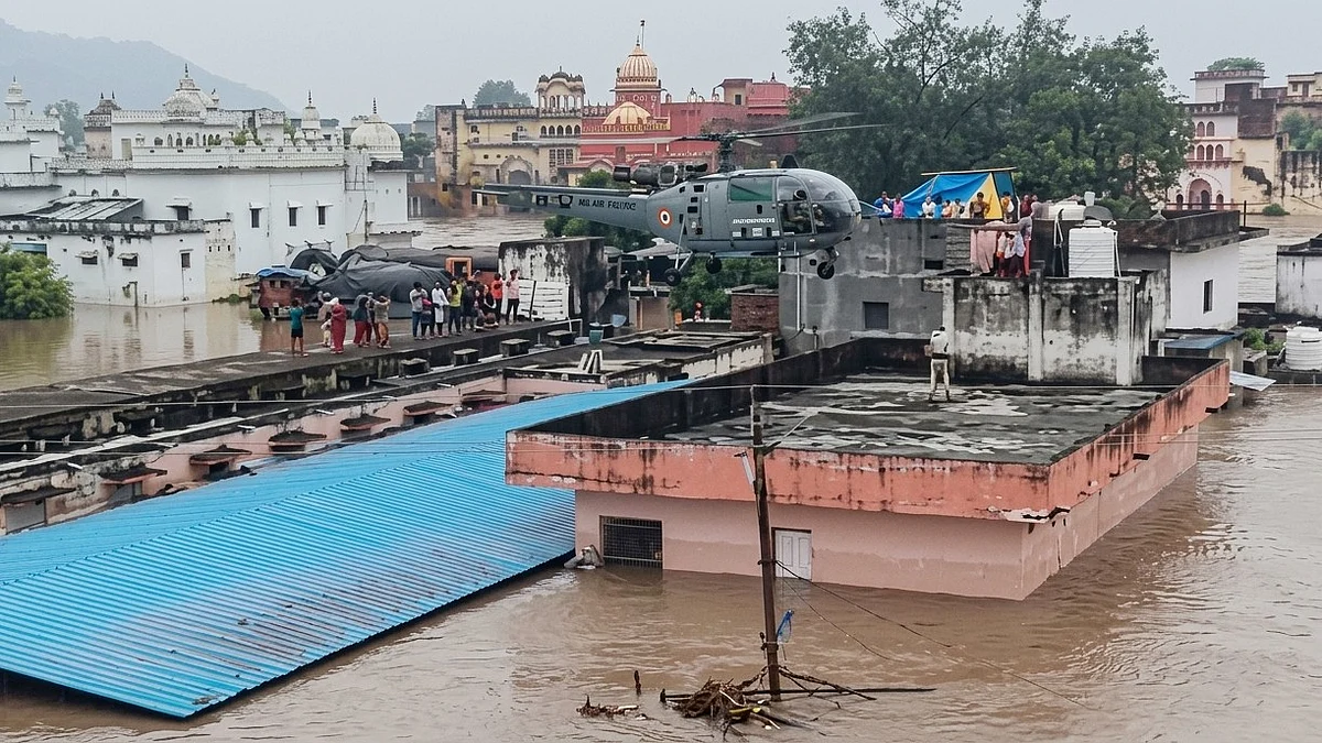 MP’s Satna Floods: Army Helicopter Airlifts Trapped People As 5 Inches Rain Pounds District In Hours